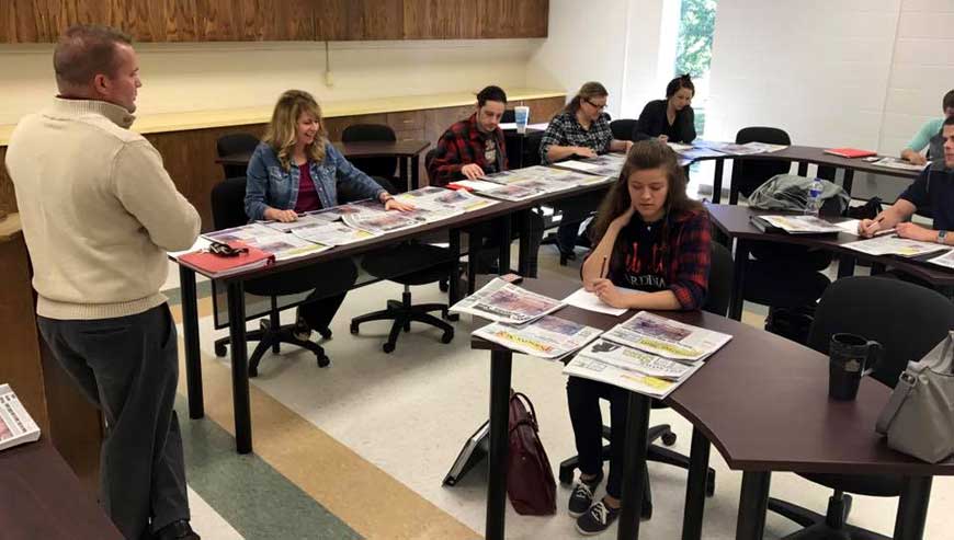 PR & Graphic Design Review Newspaper Layouts